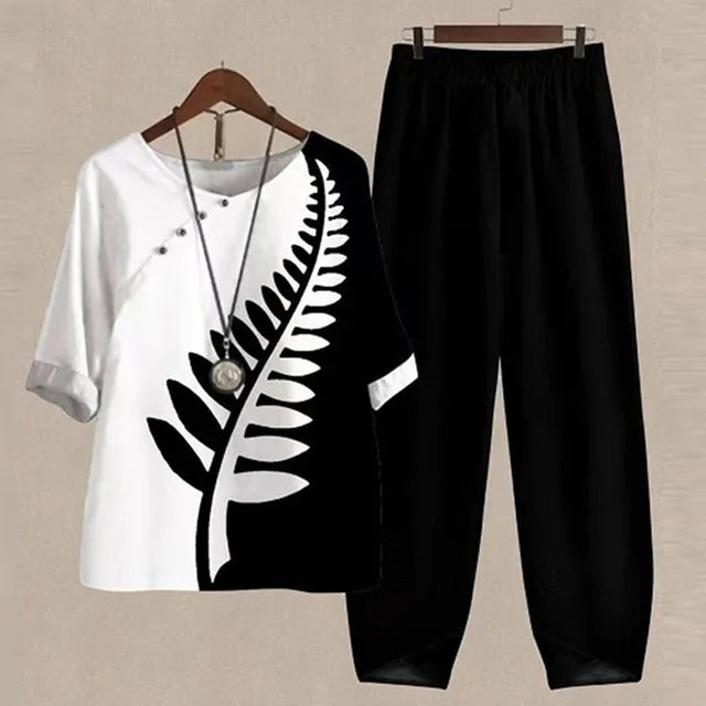 Katy – Comfortable and chic shirt and pants set