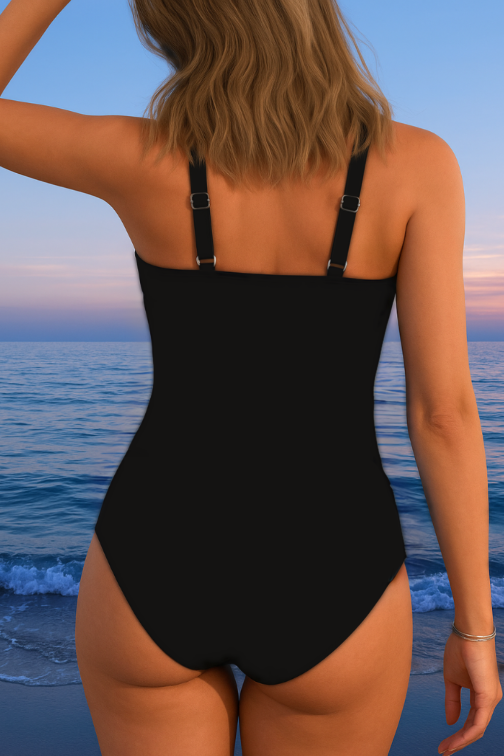 Charlote - Luxury Surplice Swimsuit With Multicolor Print
