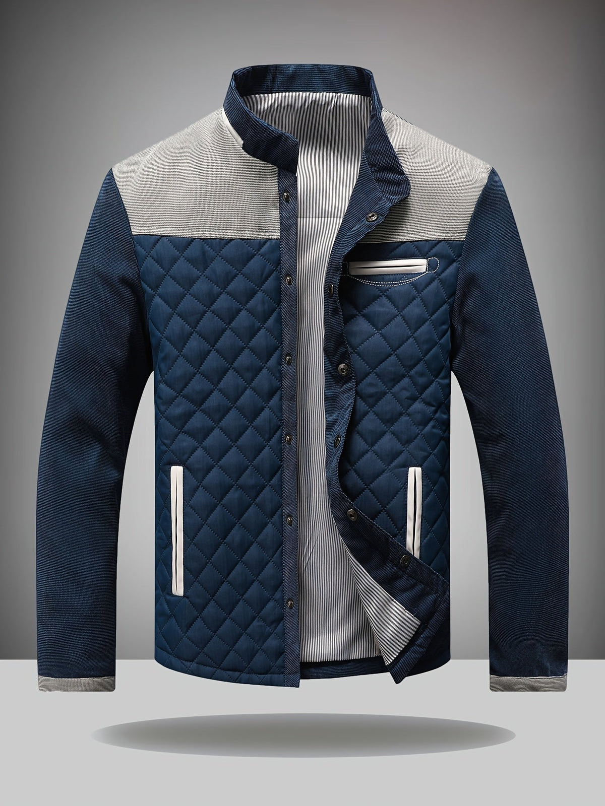 Wyatt - Quilted Stand Collar Jacket