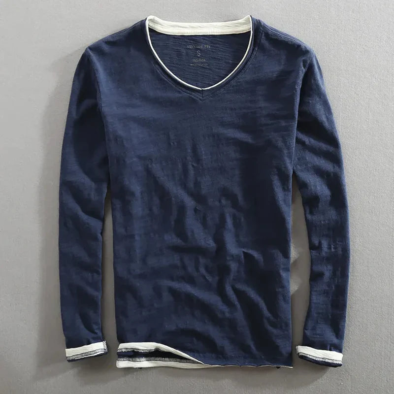 Lemuel – Long Sleeve Cotton T-shirt