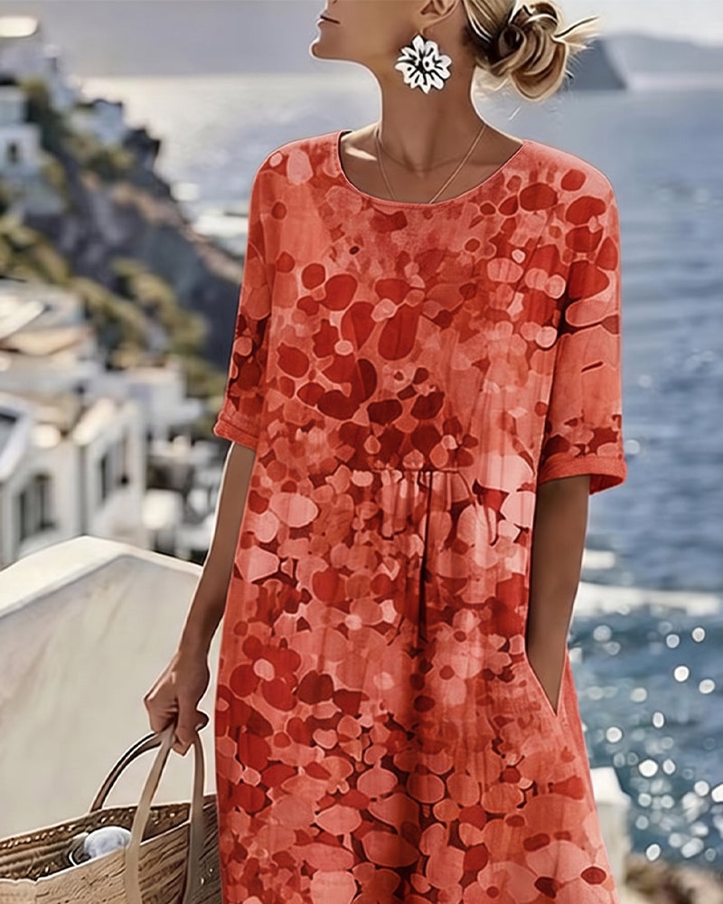Freya - Printed Flowy Midi Dress