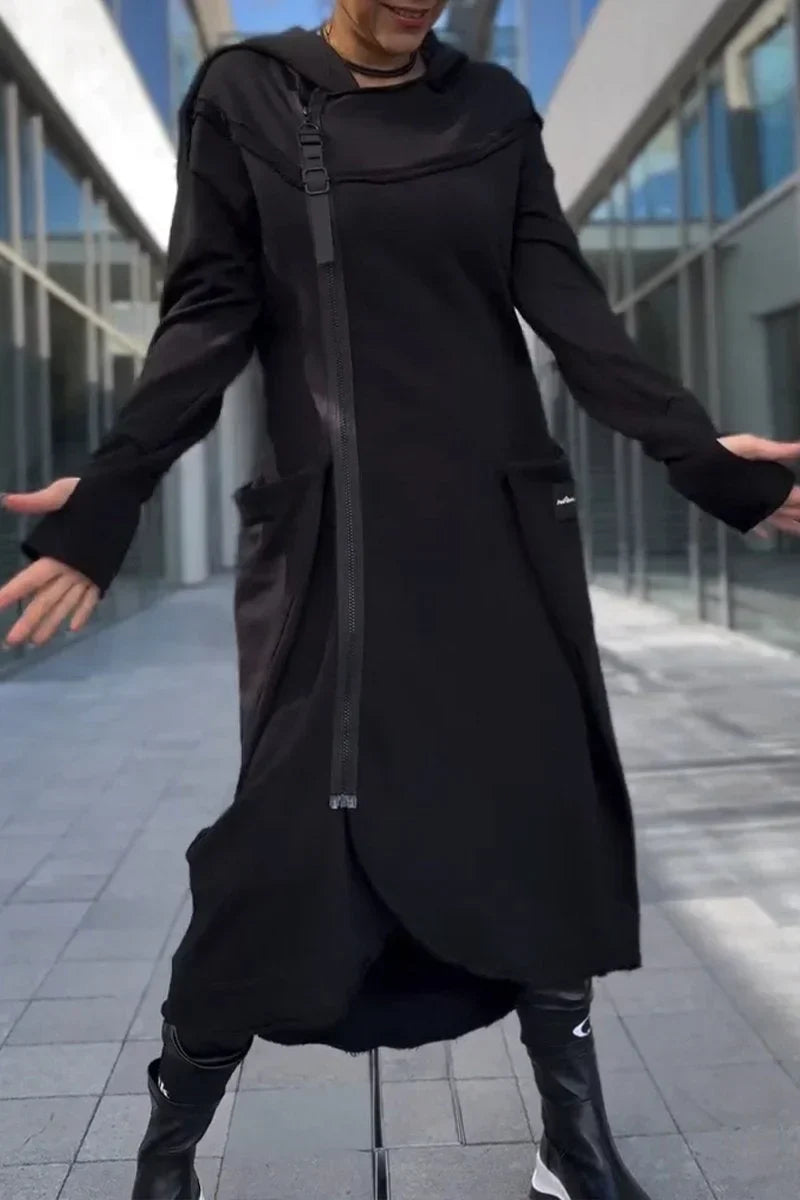 Rania - Long Jacket with Zipper