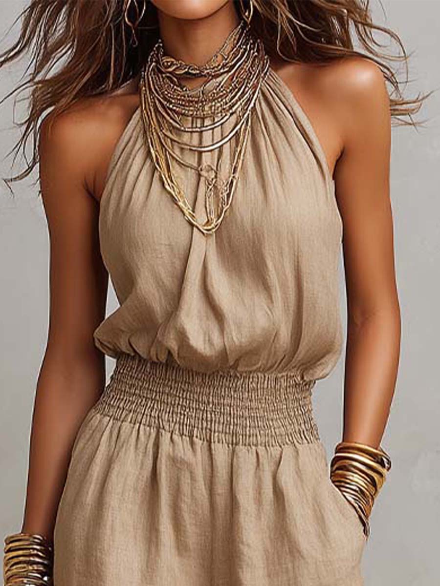 Casandra - Elegant Halter Jumpsuit