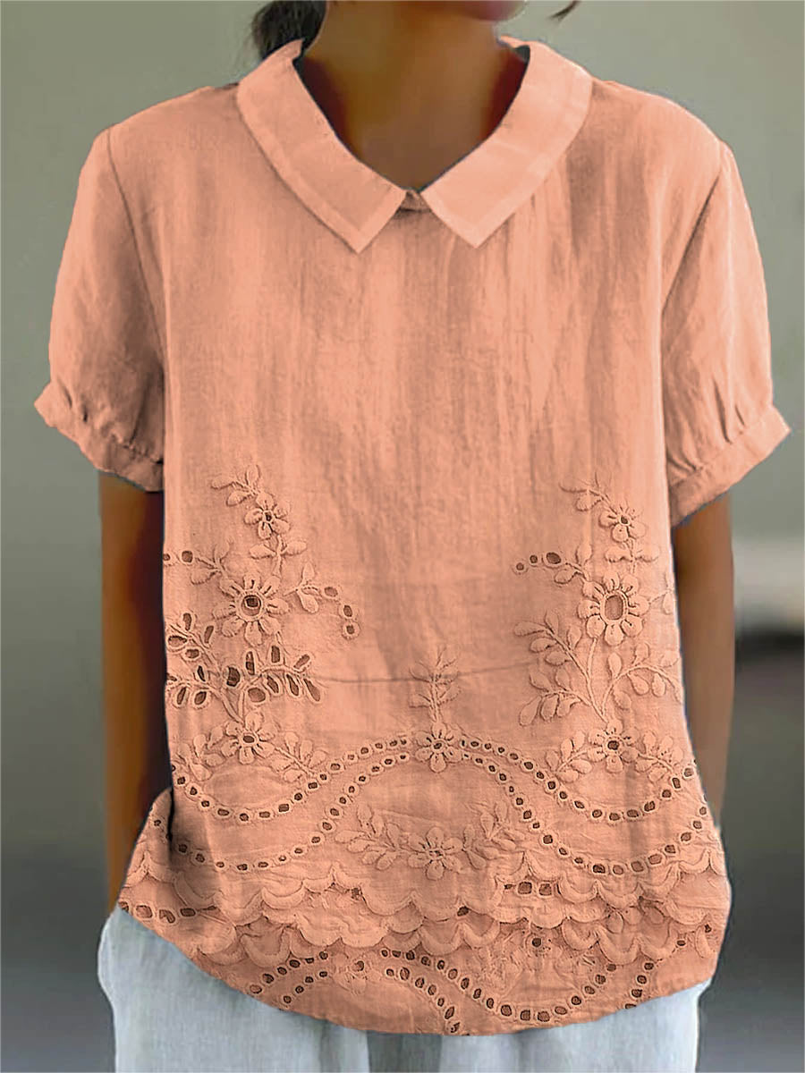 Lilian - Floral Embroidered Shirt