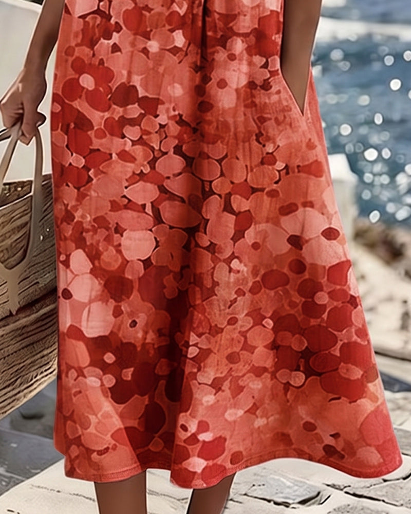 Freya - Printed Flowy Midi Dress