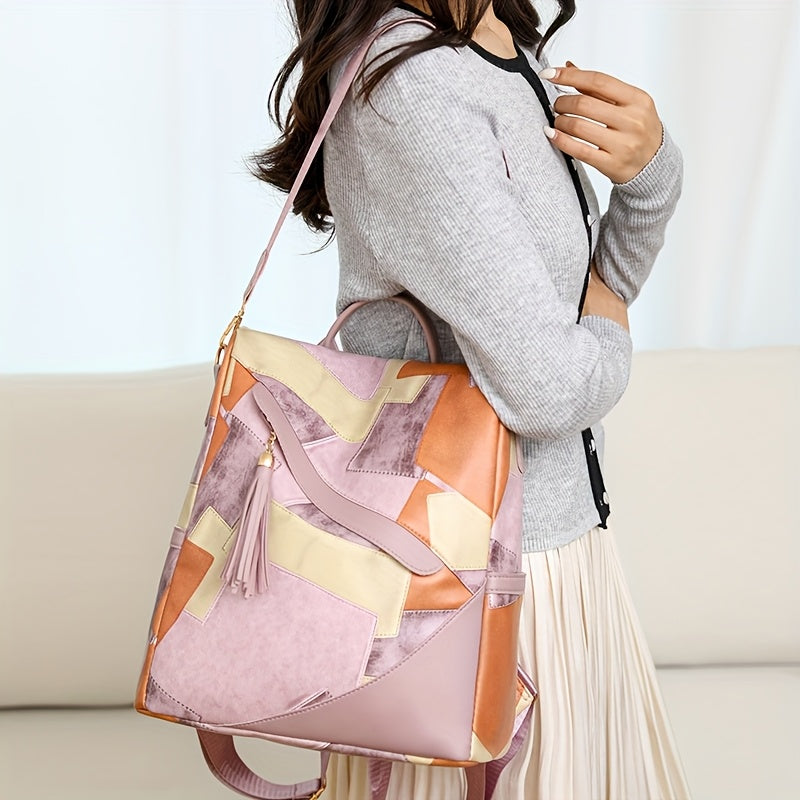 Reagan - Anti-Theft Plaid Backpack