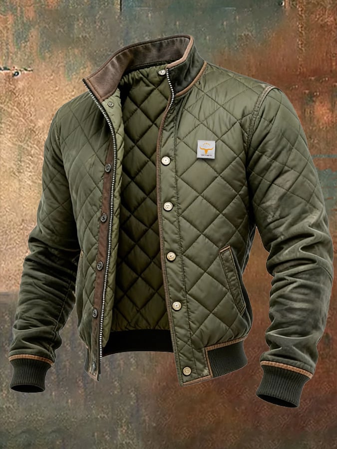 Jordan - Quilted Jacket with Leather Details