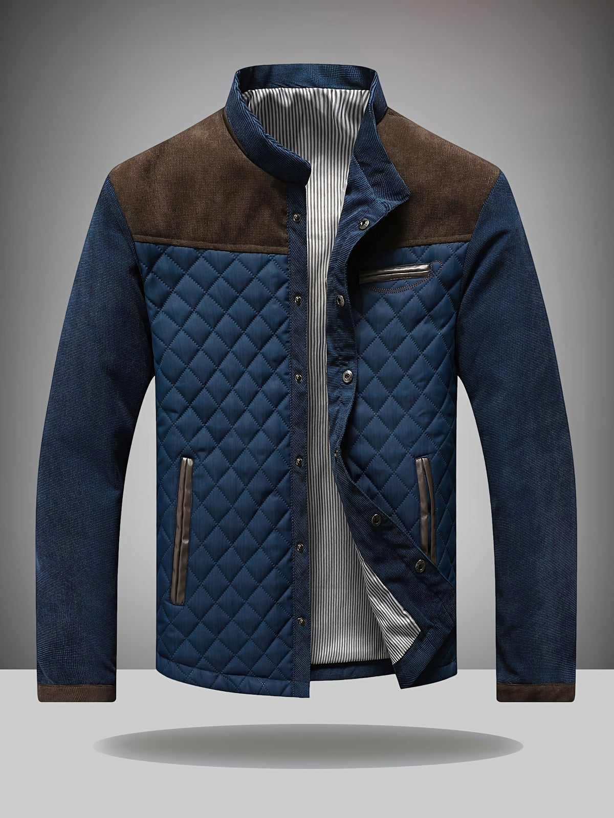 Wyatt - Quilted Stand Collar Jacket