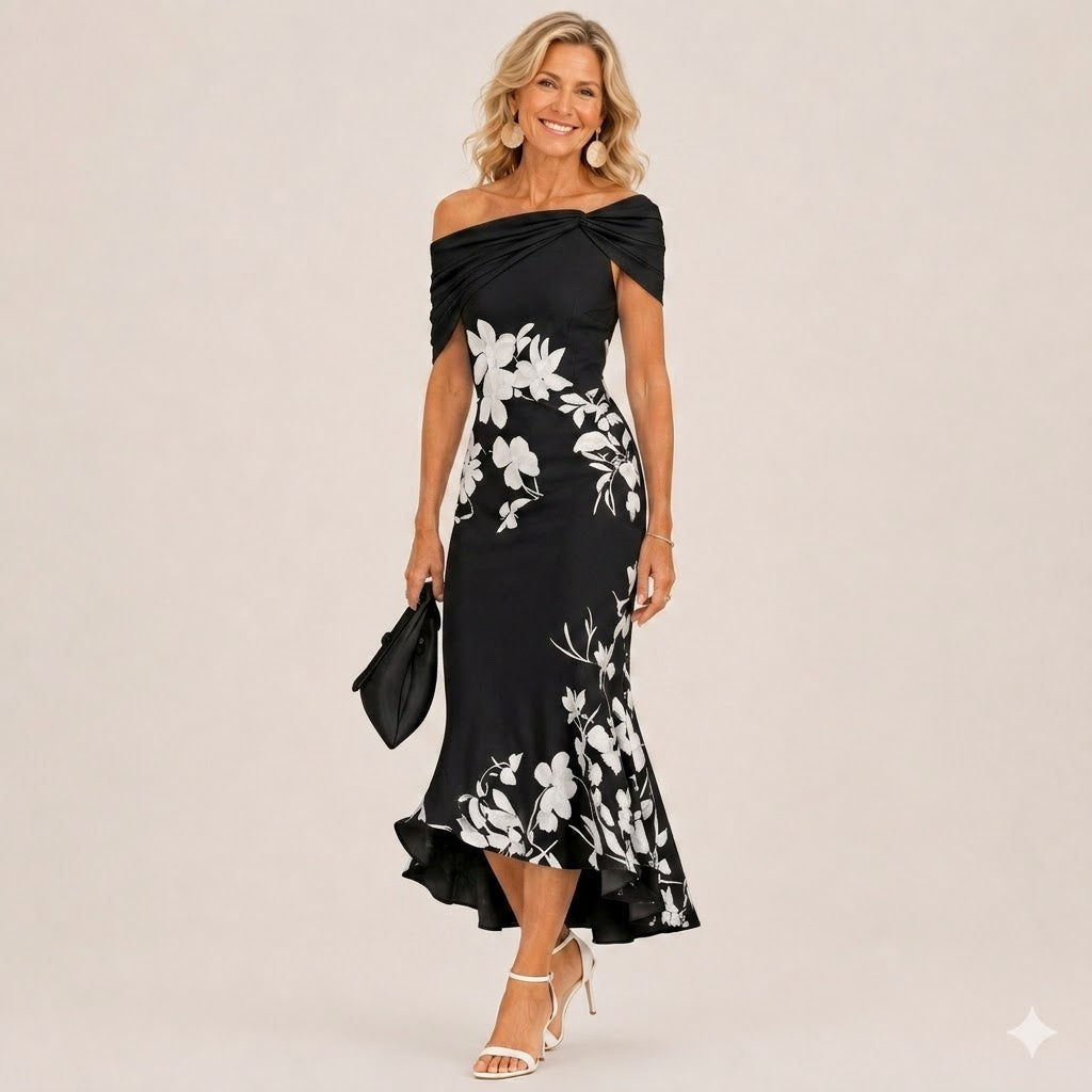 Teagan - Floral Off-Shoulder Midi Dress