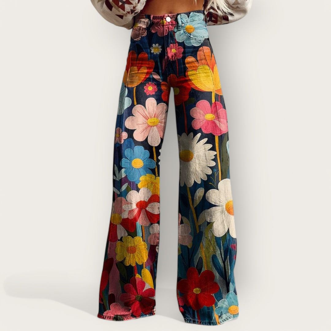Sophie | Stylish Wide-Leg Colorful Pants