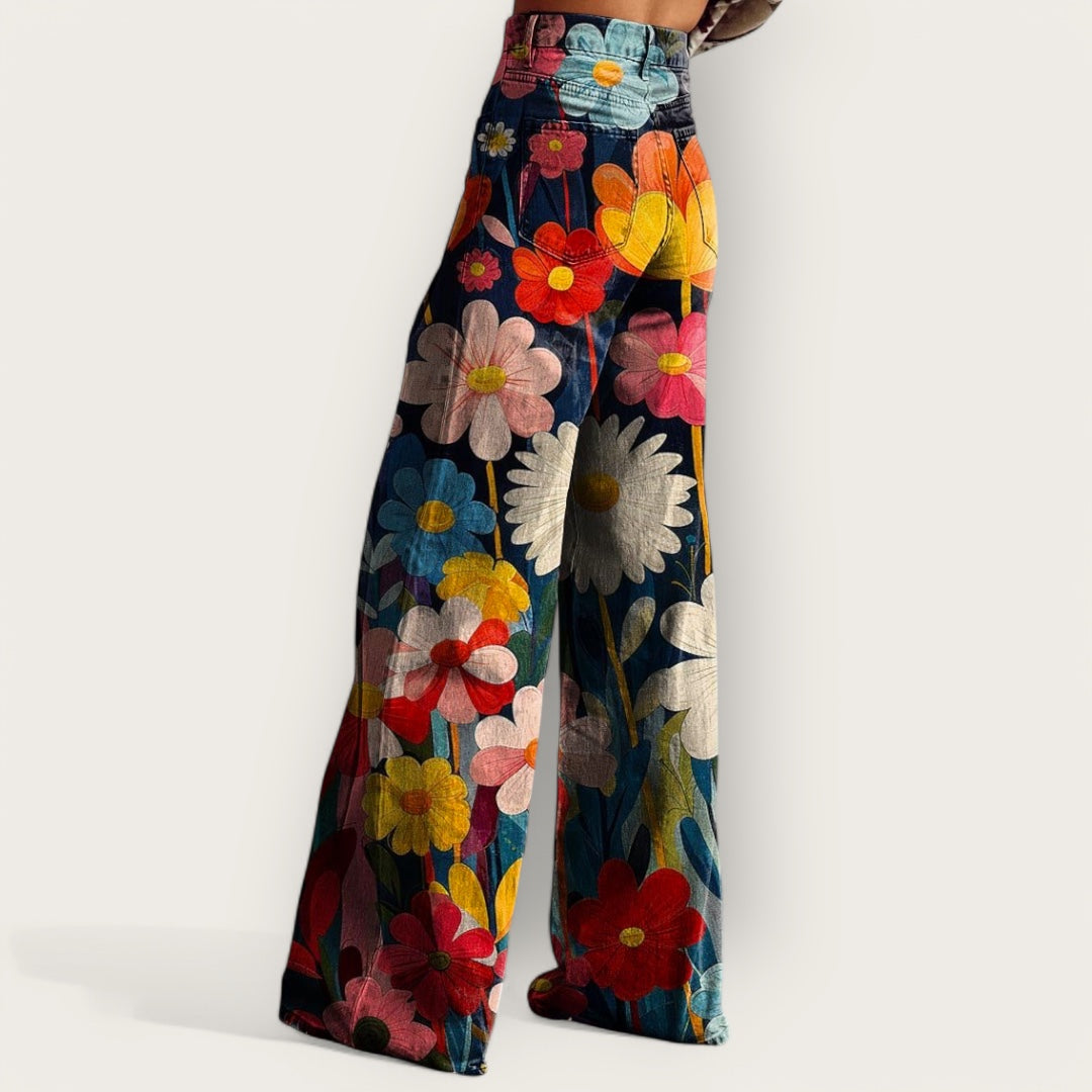 Sophie | Stylish Wide-Leg Colorful Pants