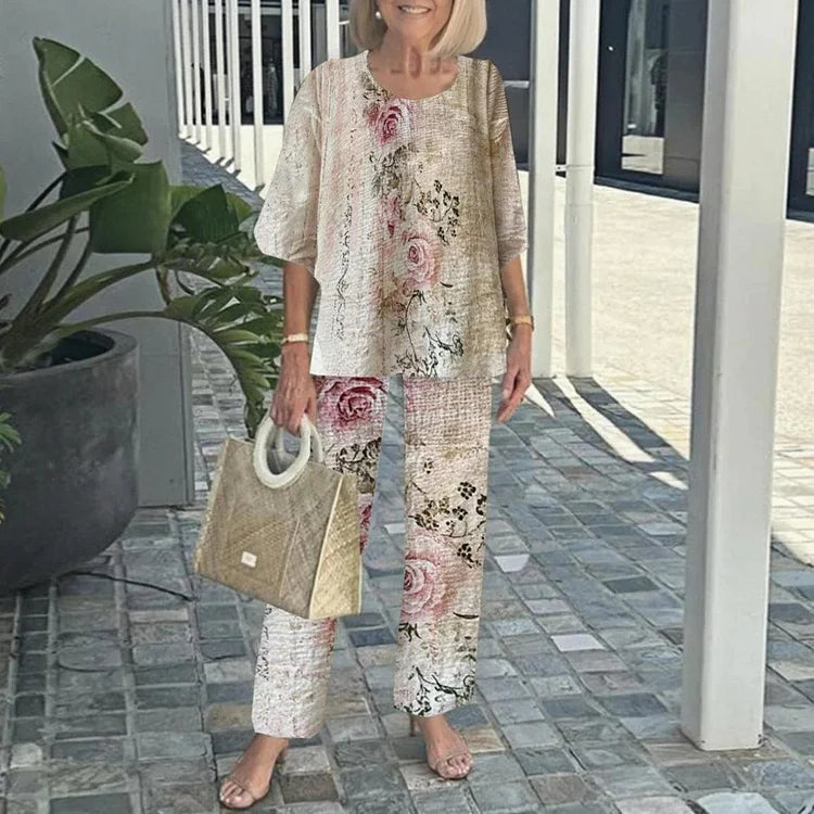 Gaia - Trendy Print Two-Piece Set