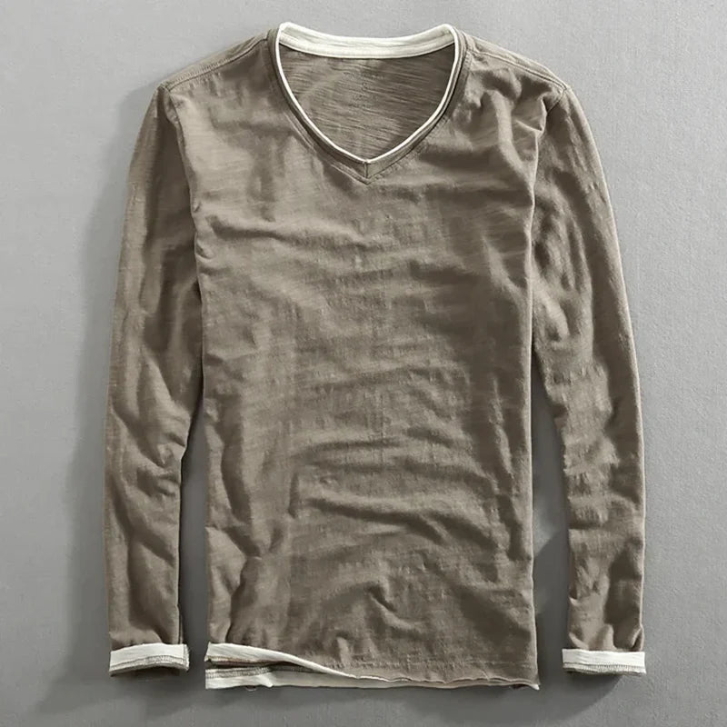 Lemuel – Long Sleeve Cotton T-shirt