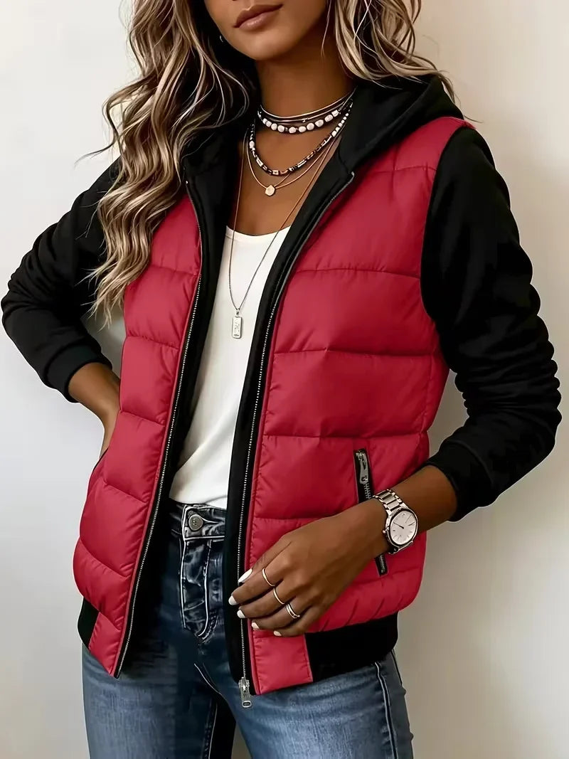 Parker – Padded Color-Block Jacket with Hood