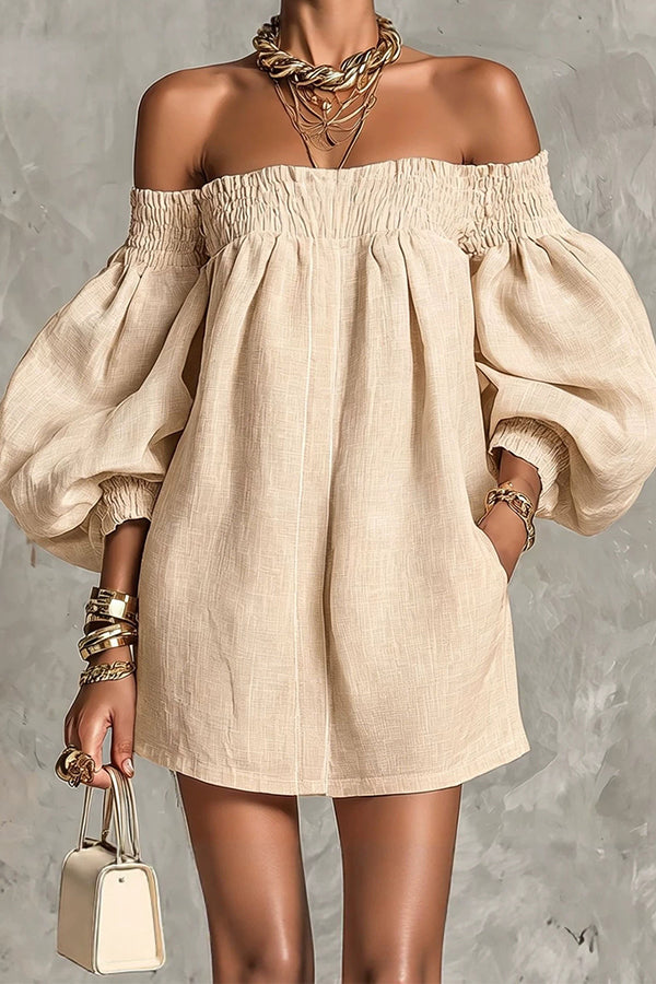 Ciara - Sienna Lantern-Sleeve Mini Dress