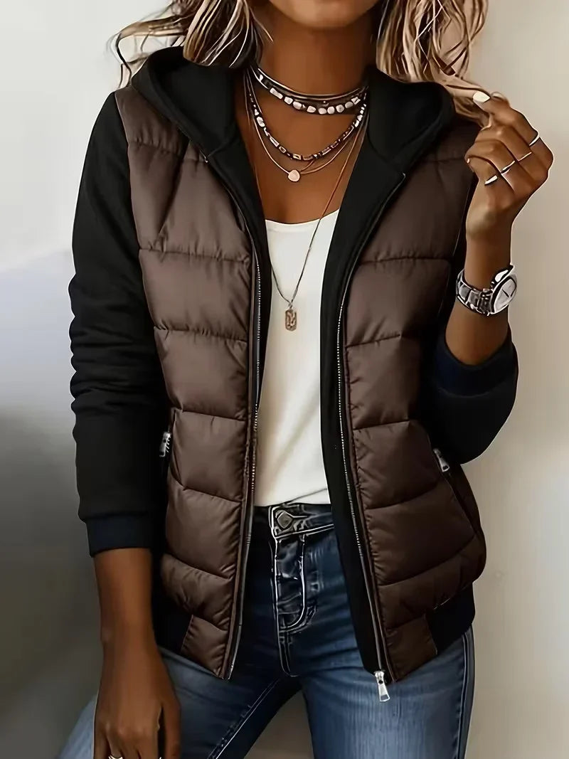 Parker – Padded Color-Block Jacket with Hood