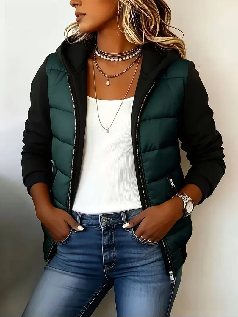 Parker – Padded Color-Block Jacket with Hood