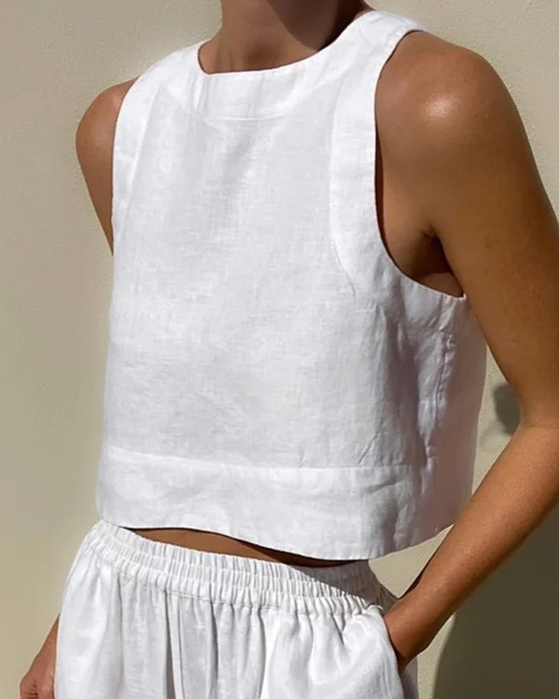 Artemis – Lightweight Summer Set with Flowing Pants and Structured Top