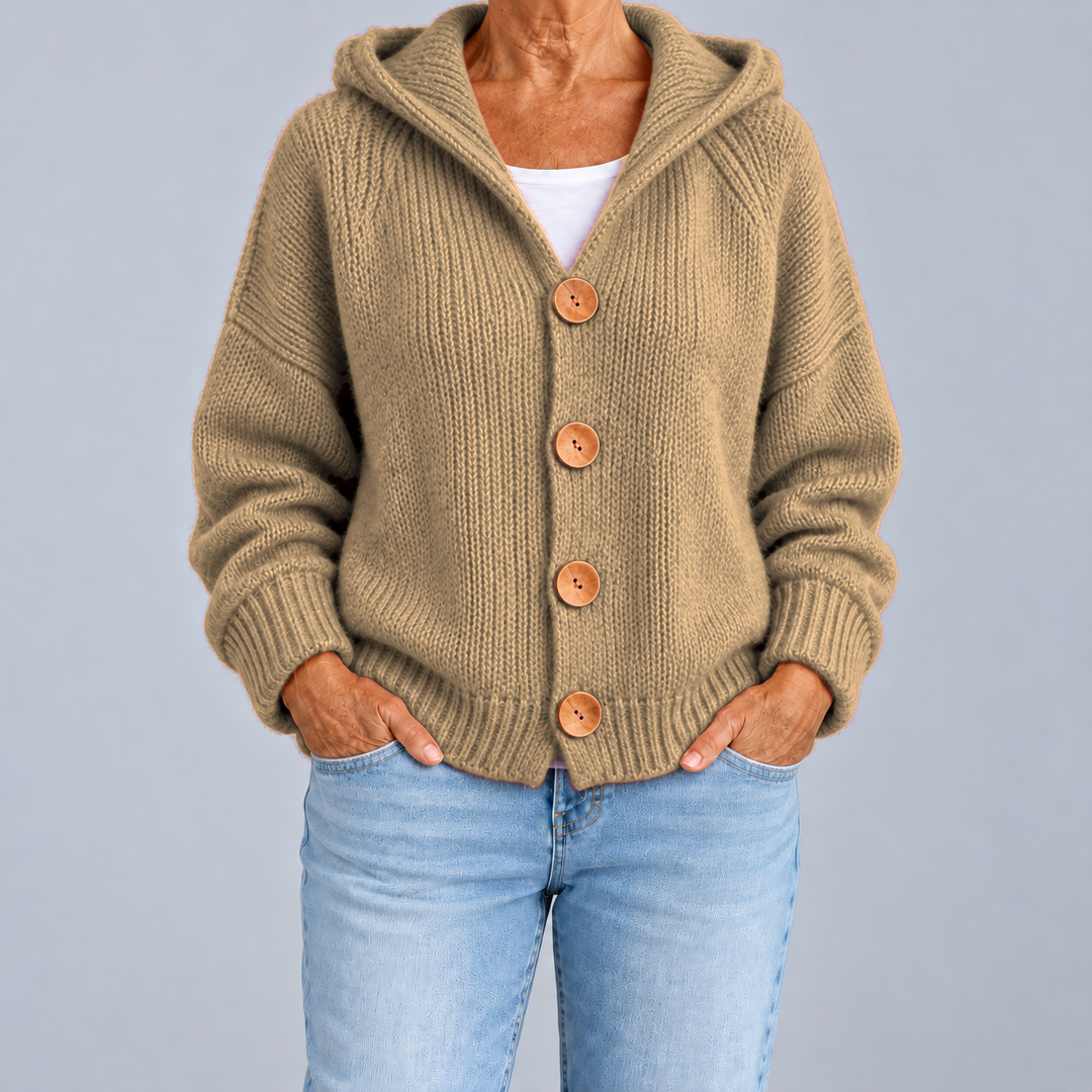 Parker – Oversized Hooded Knit Cardigan