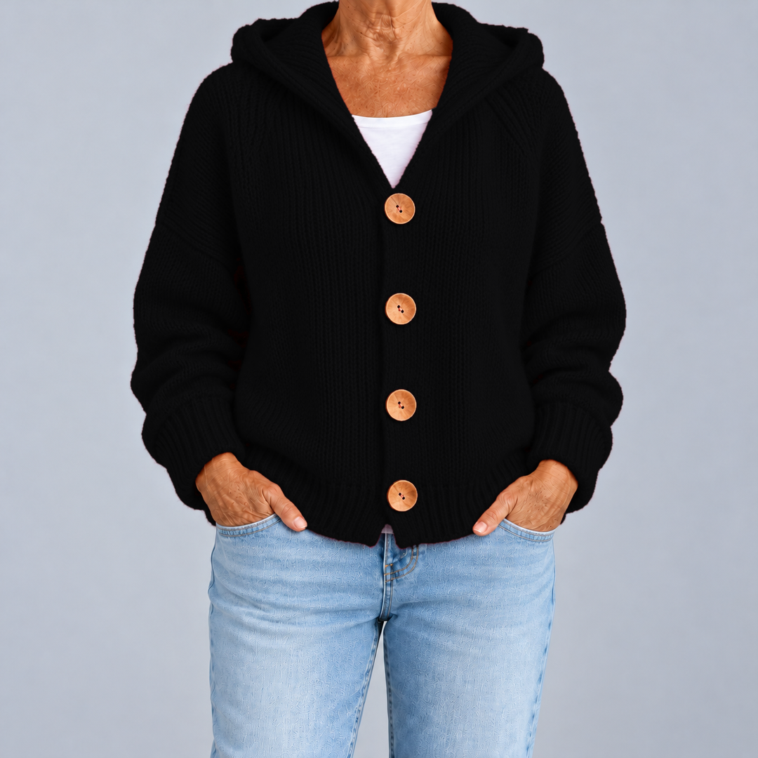 Parker – Oversized Hooded Knit Cardigan