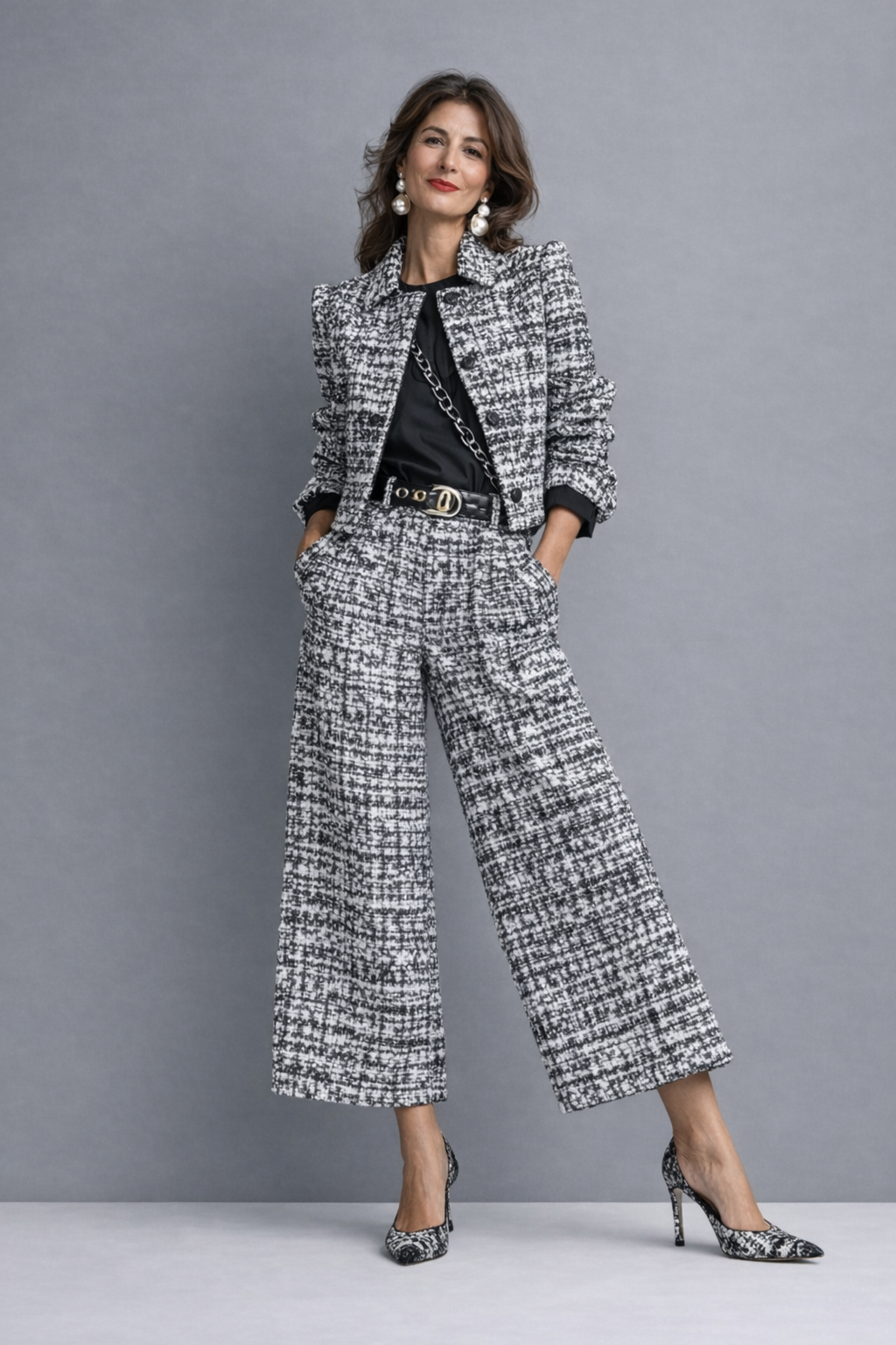 Davina - Structured Tweed Two-Piece Suit