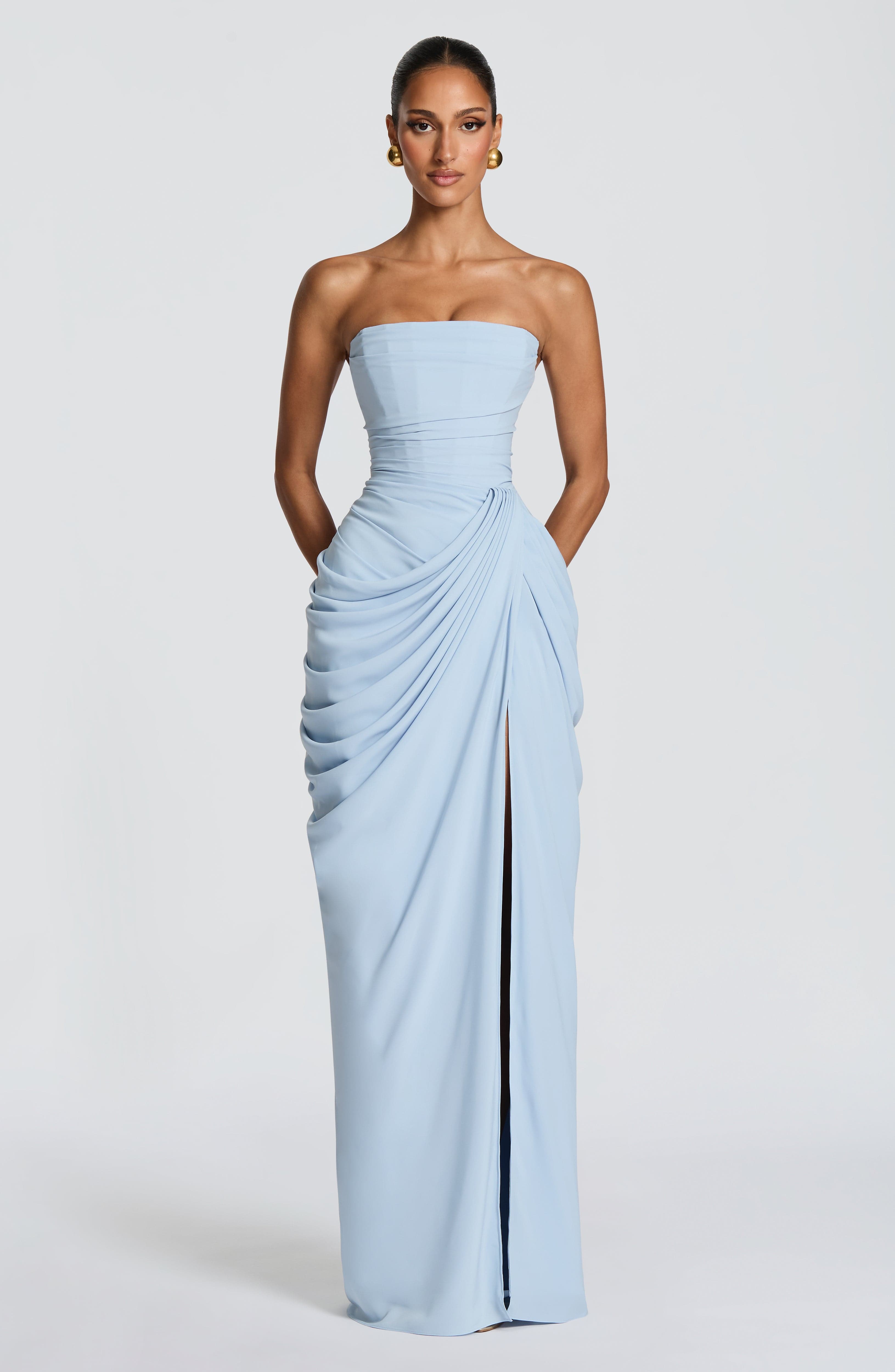 Lolita - Strapless Maxi Dress with Corset