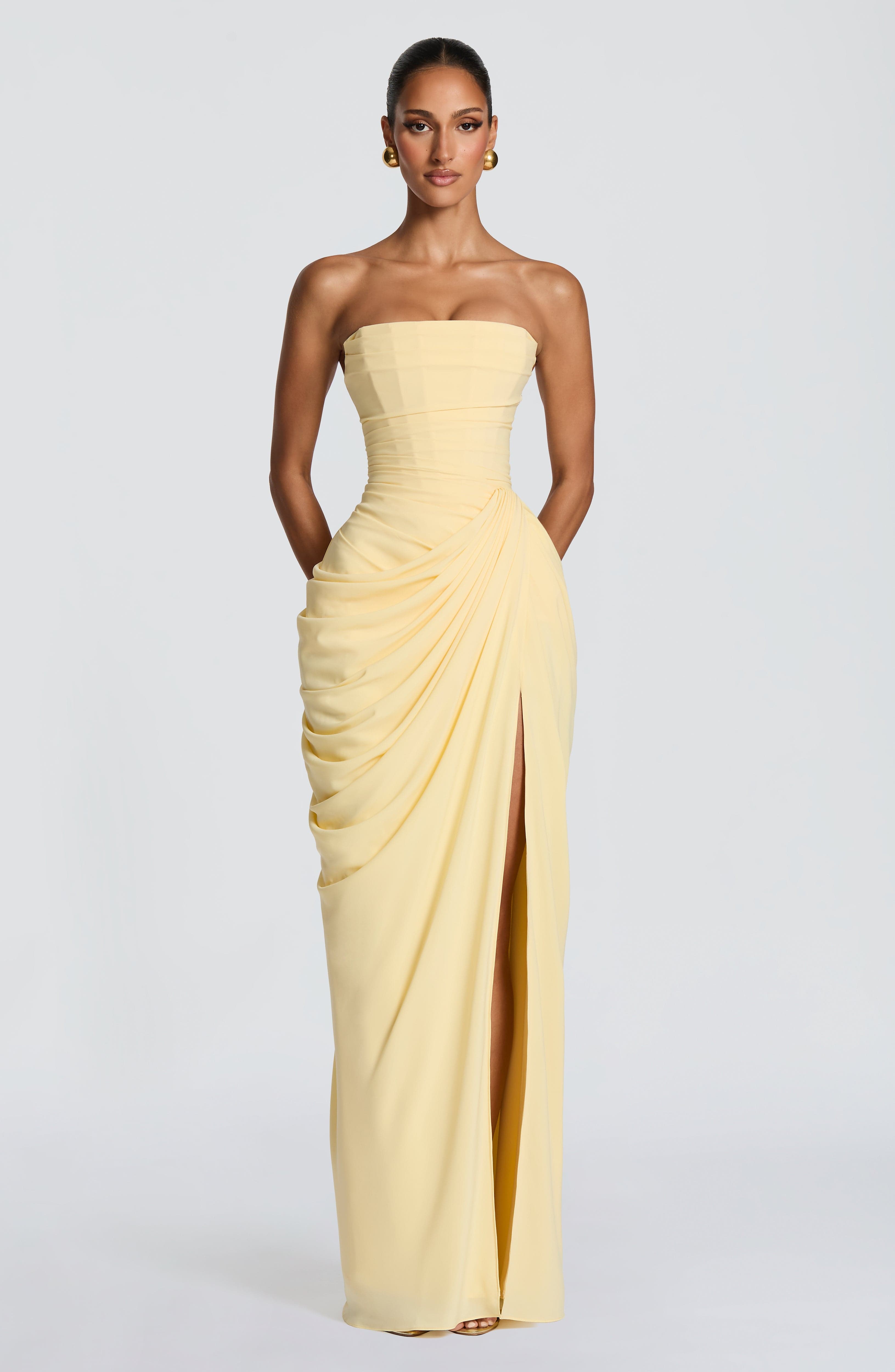 Lolita - Strapless Maxi Dress with Corset