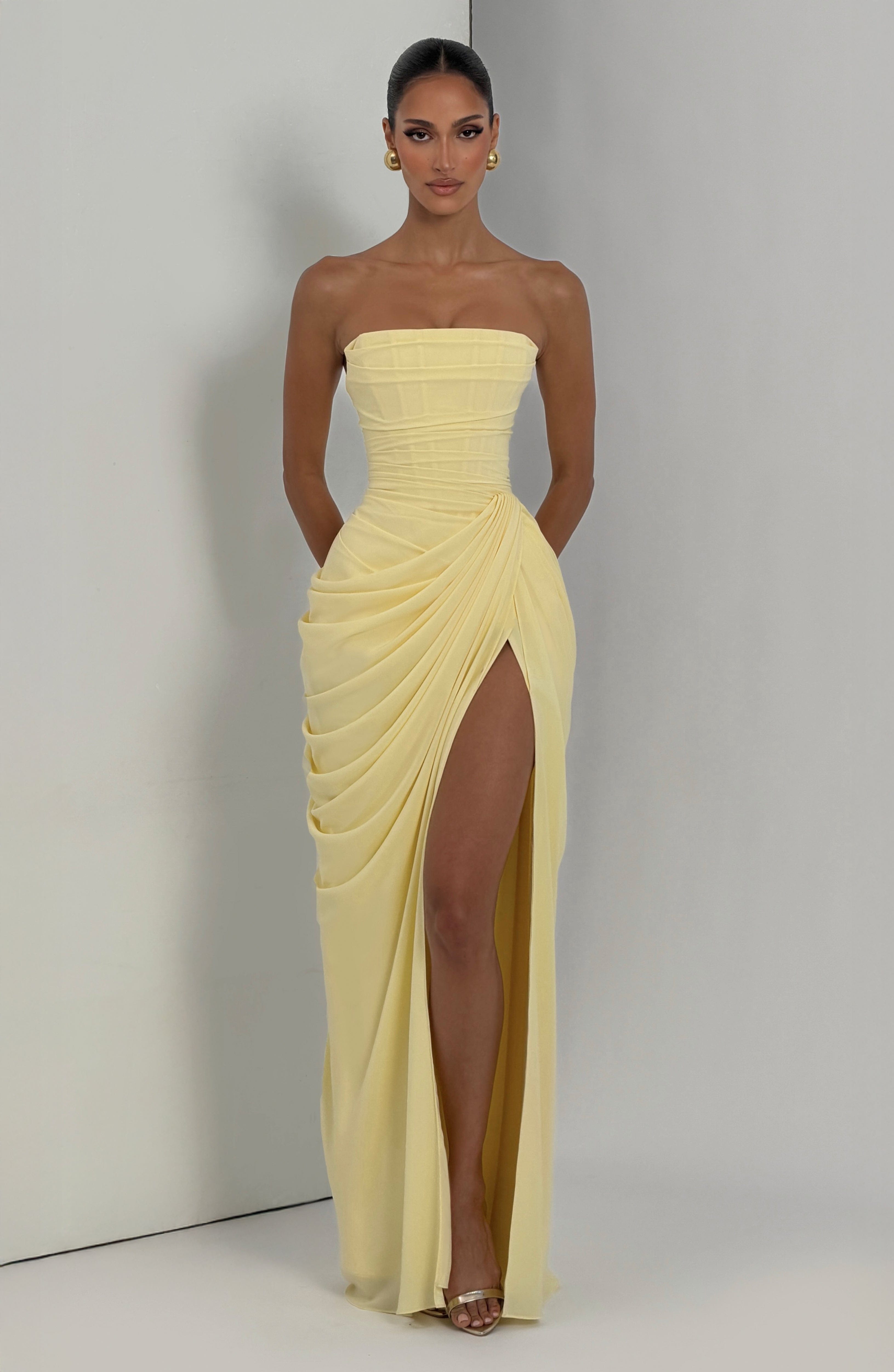 Lolita - Strapless Maxi Dress with Corset