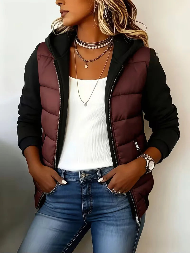 Parker – Padded Color-Block Jacket with Hood