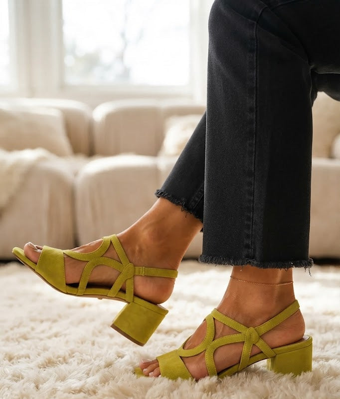 Kendra - Geometric Heeled Sandals