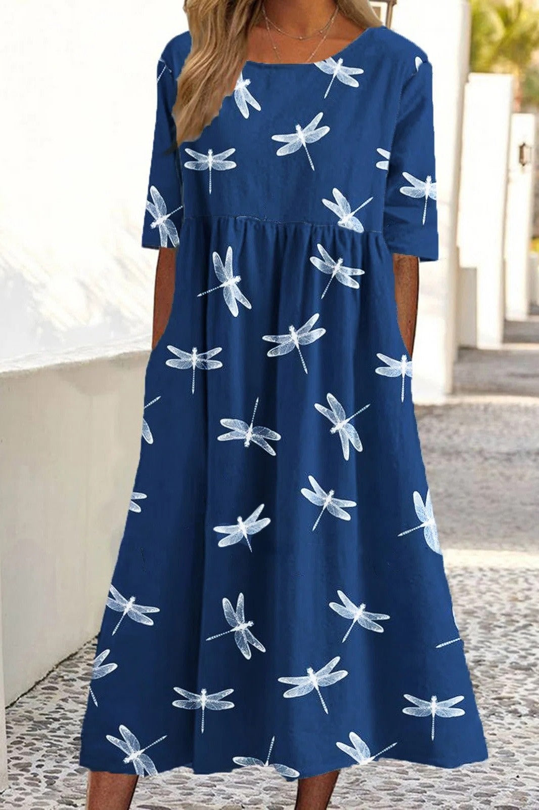 Molina - Dragonfly Tummy Coverage Midi Dress