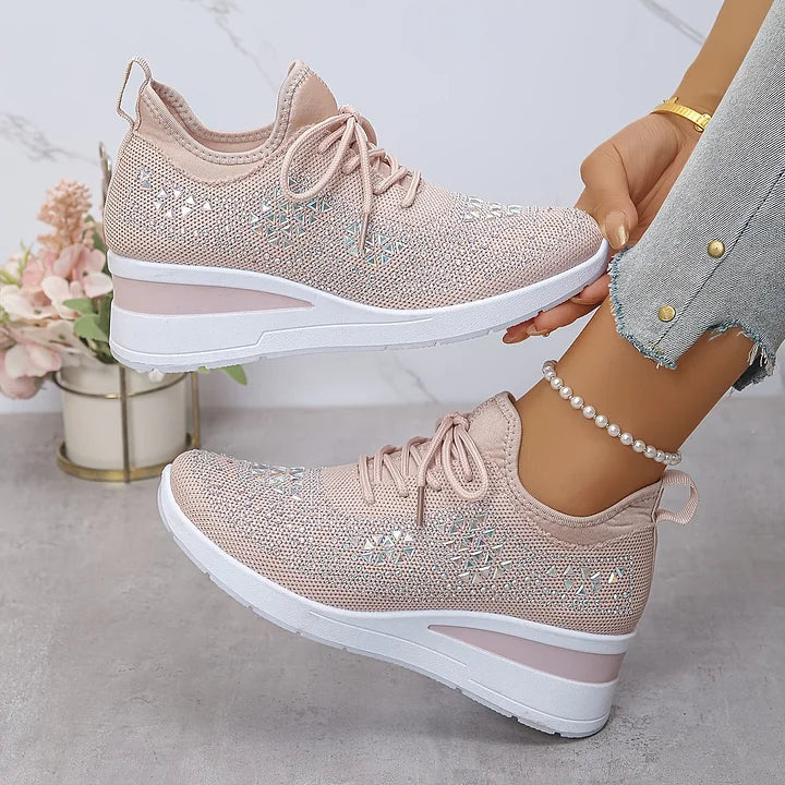 Yara – Lightweight Orthopedic Sneakers with Sparkle Accents