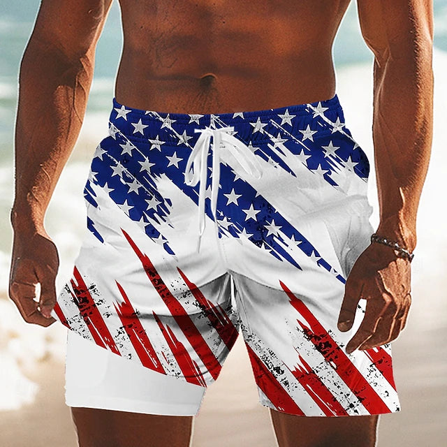 Mason - Patriotic 2-in-1 Swim Shorts