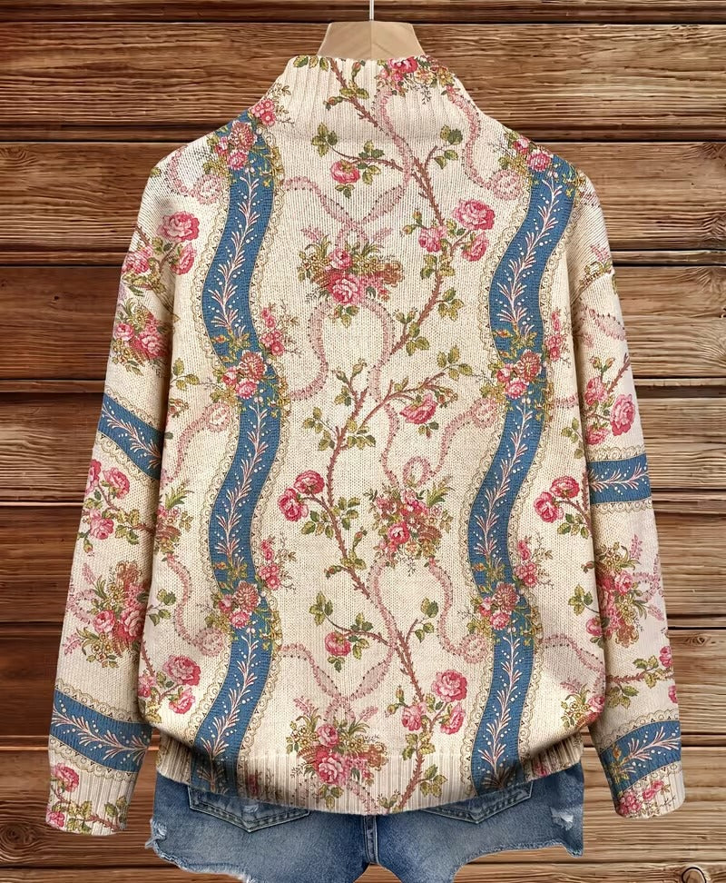Miranda - Climbing Rose Ribbon Cardigan