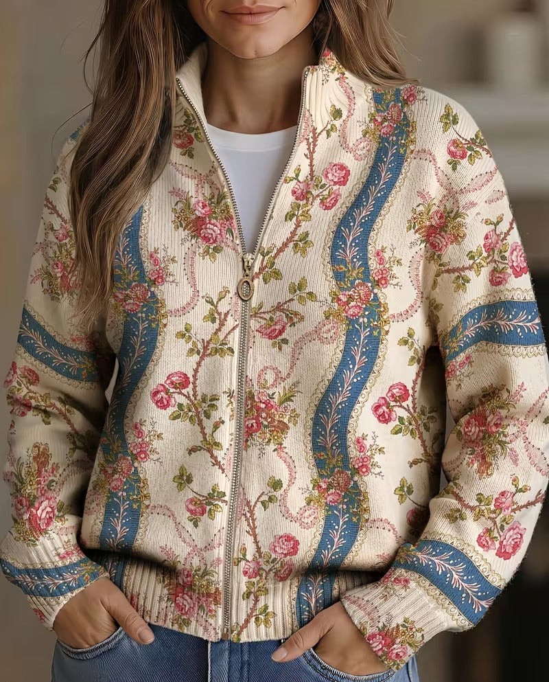 Miranda - Climbing Rose Ribbon Cardigan
