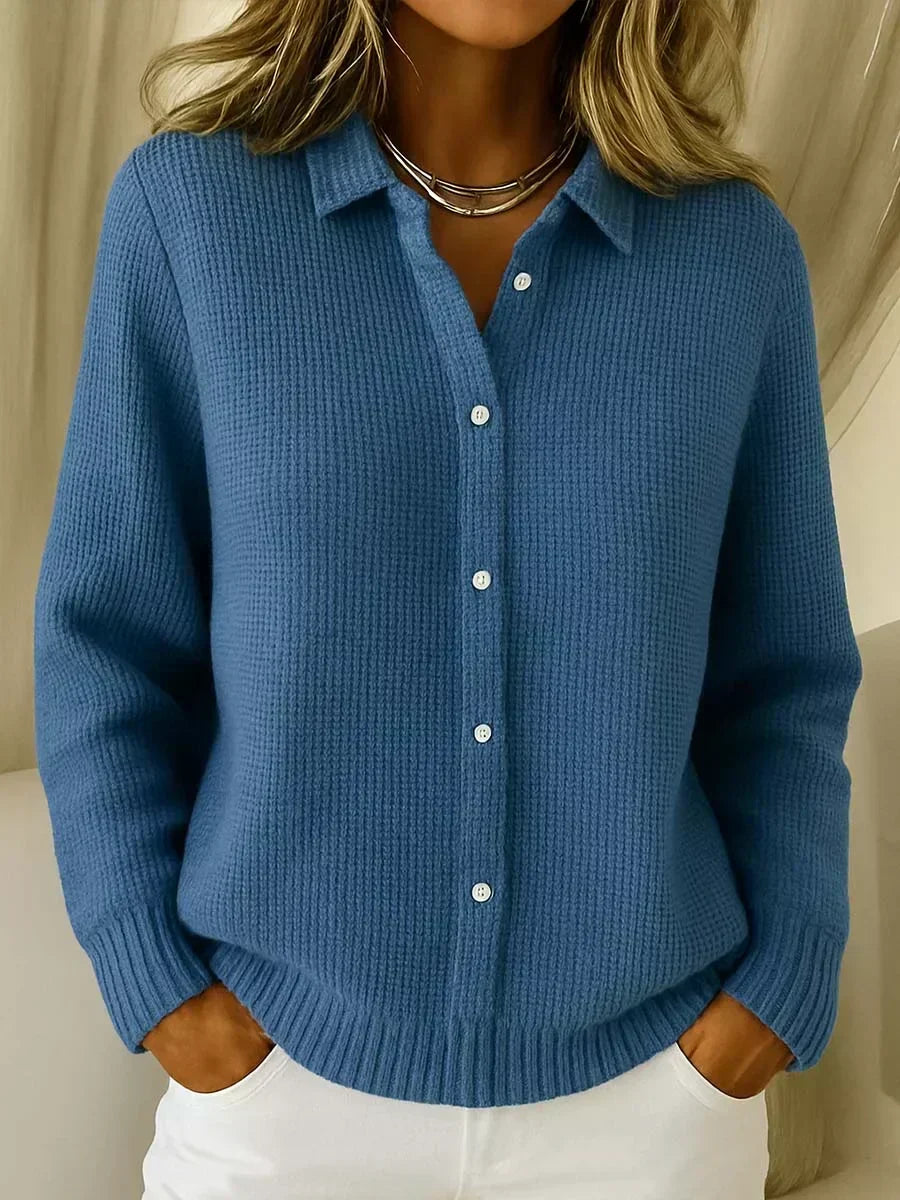 Alondra – Textured Button-Up Knit Cardigan