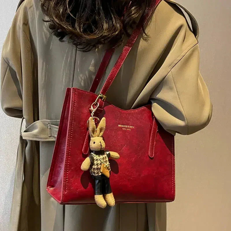 Clarie - Vintage Vegan Leather Shoulder Bag