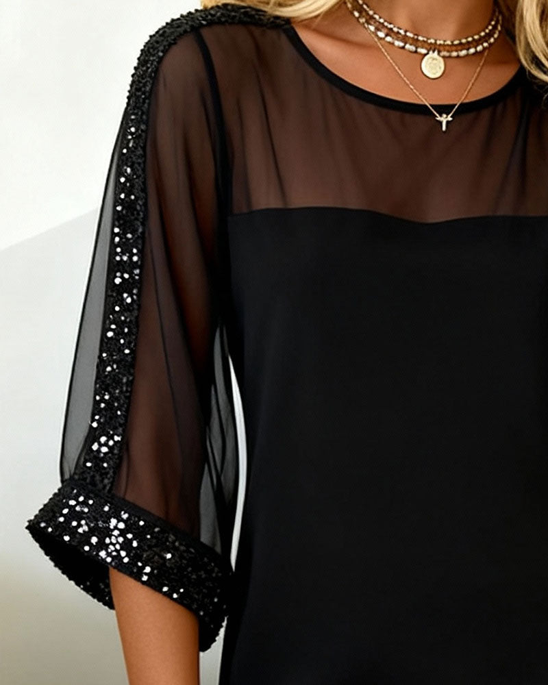 Cassidy - Sparkling Sequin Mesh Dress