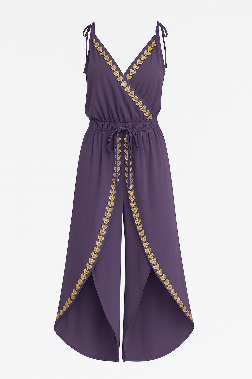Addison - Backless Gold-Detail Jumpsuit