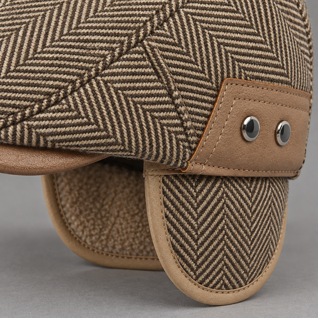 Holden – Vintage Herringbone Flat Cap