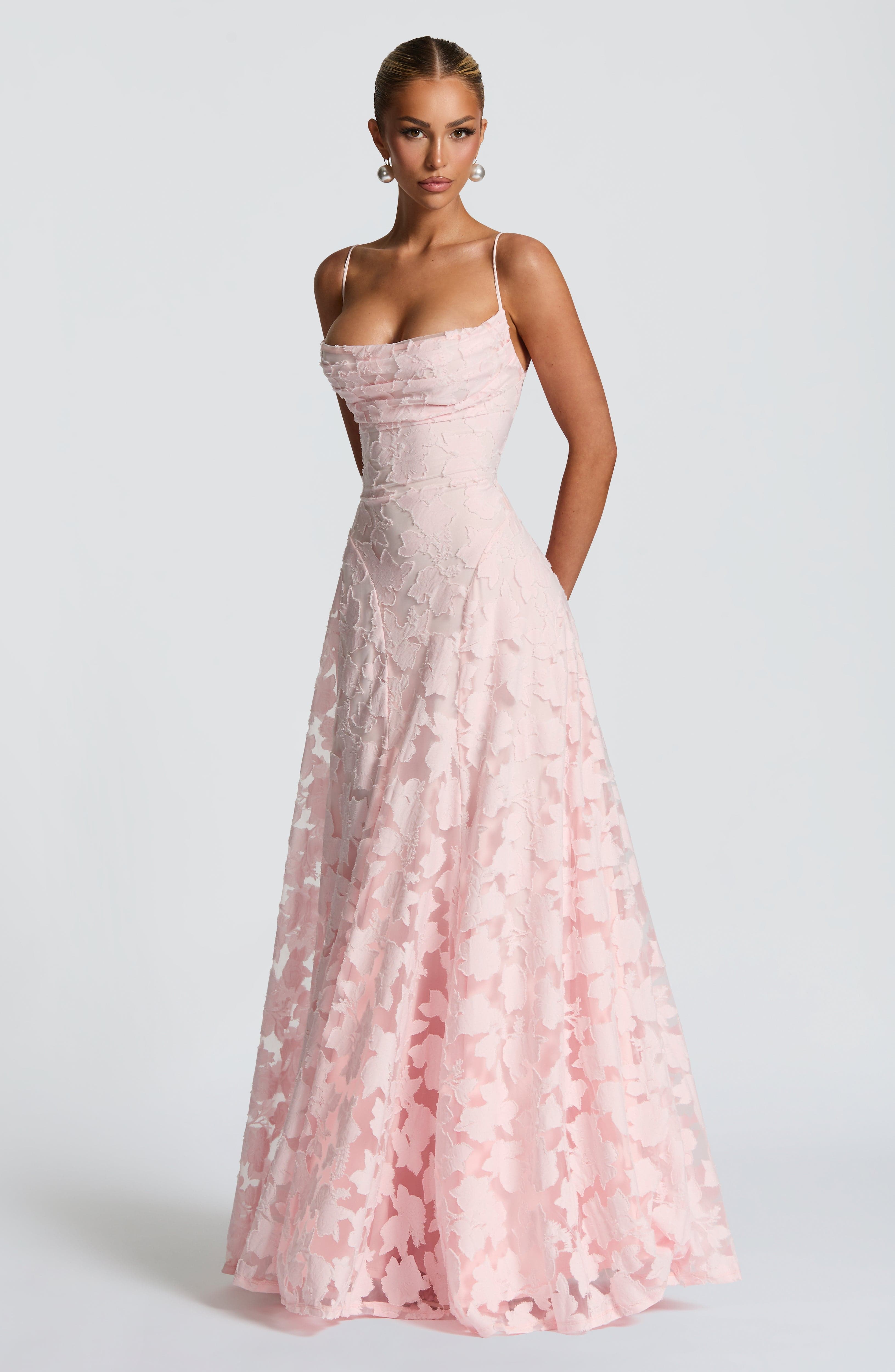 Deena - Long Lace Bustier Dress