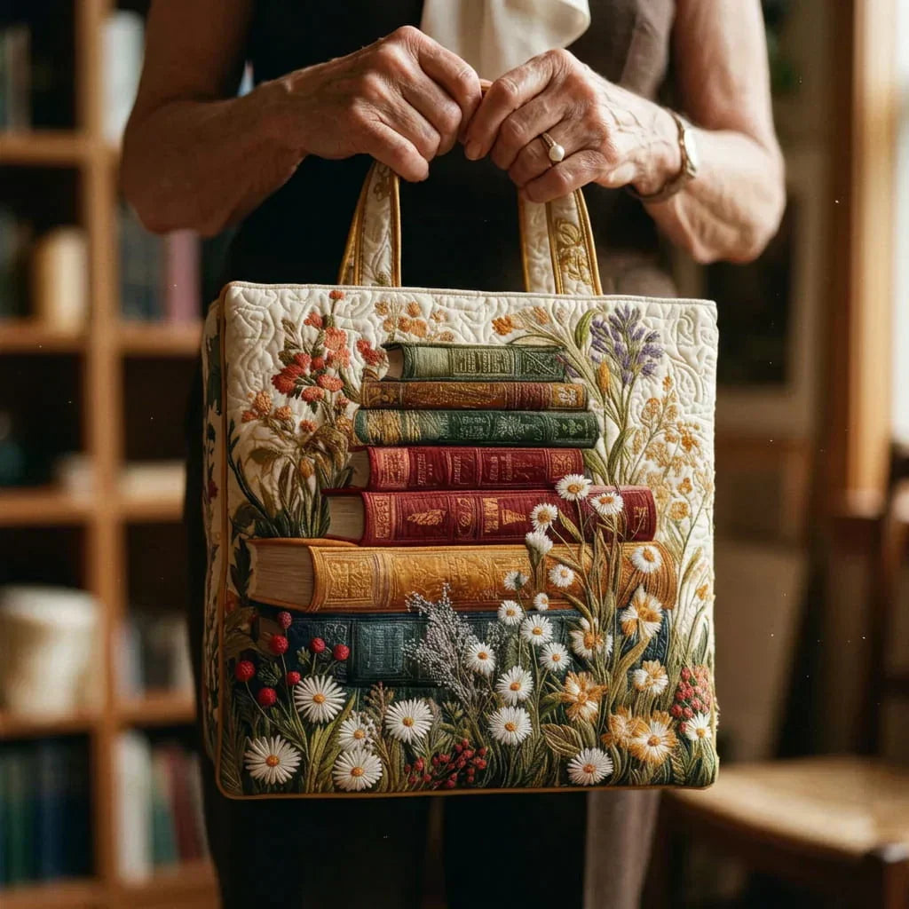 Maple – Floral Pattern Handmade Quilted Tote Bag