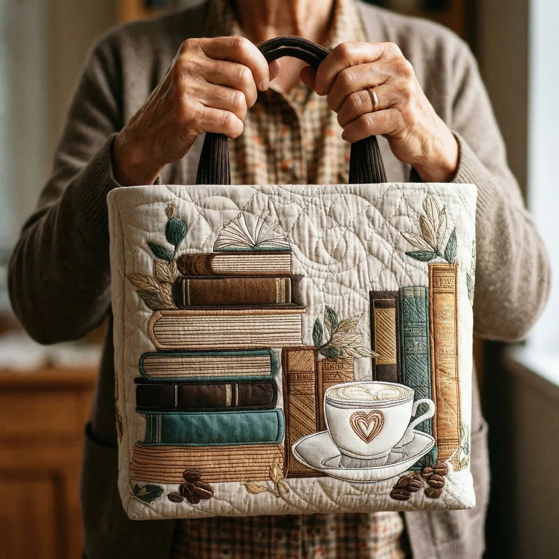 Nutmeg – Coffee Chapter Handmade Tote Bag