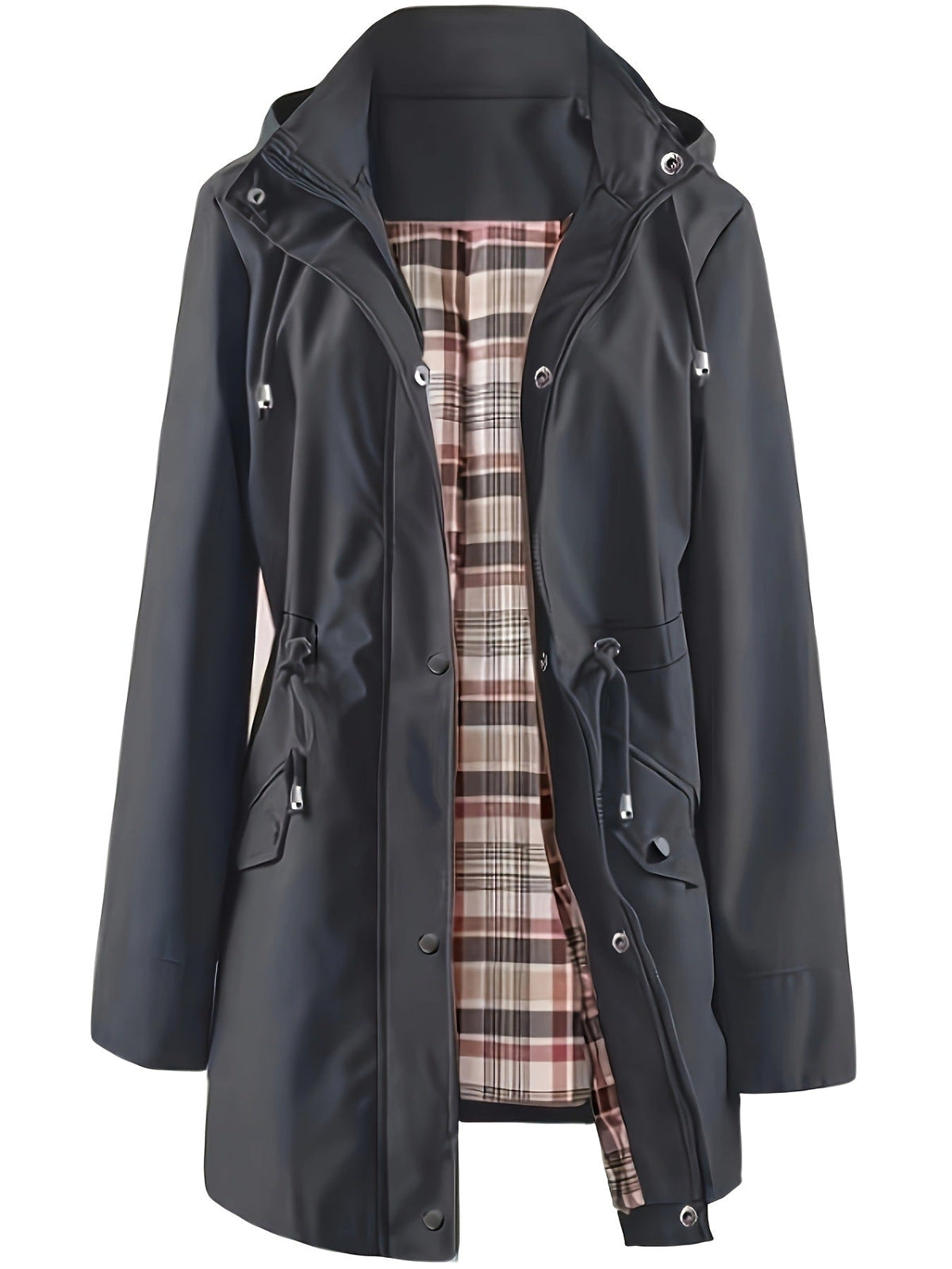 Andrea – Tartan-Lined Rain Parka