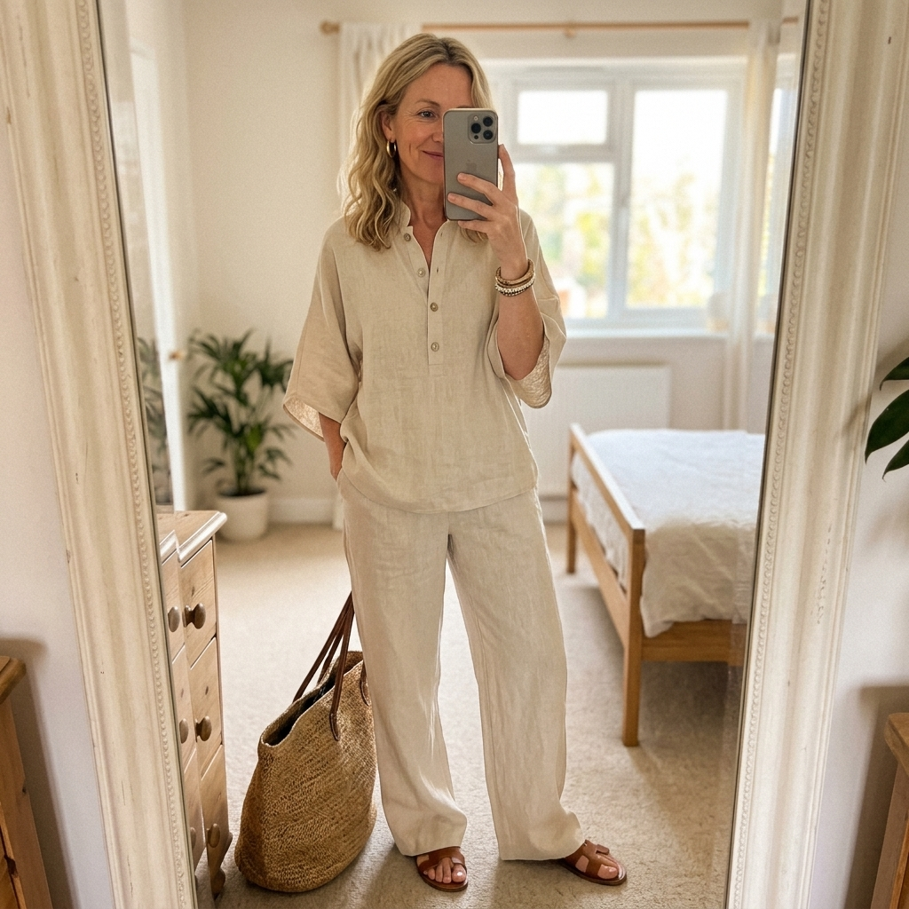 Kate - Cotton and Linen Casual Set