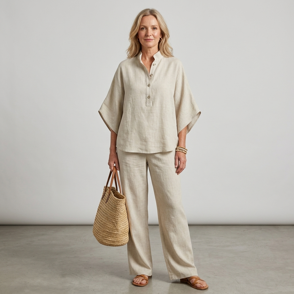 Kate - Cotton and Linen Casual Set