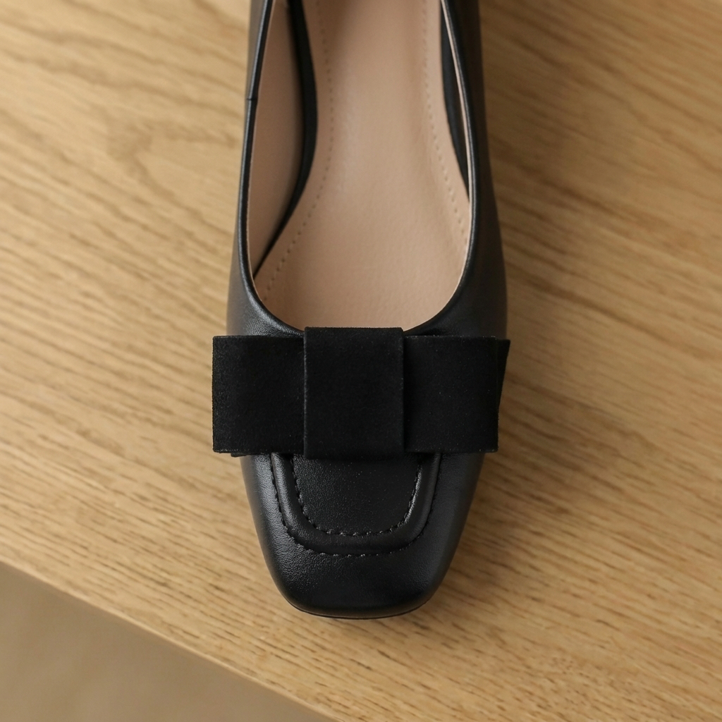 Cara - Bow Leather Flats