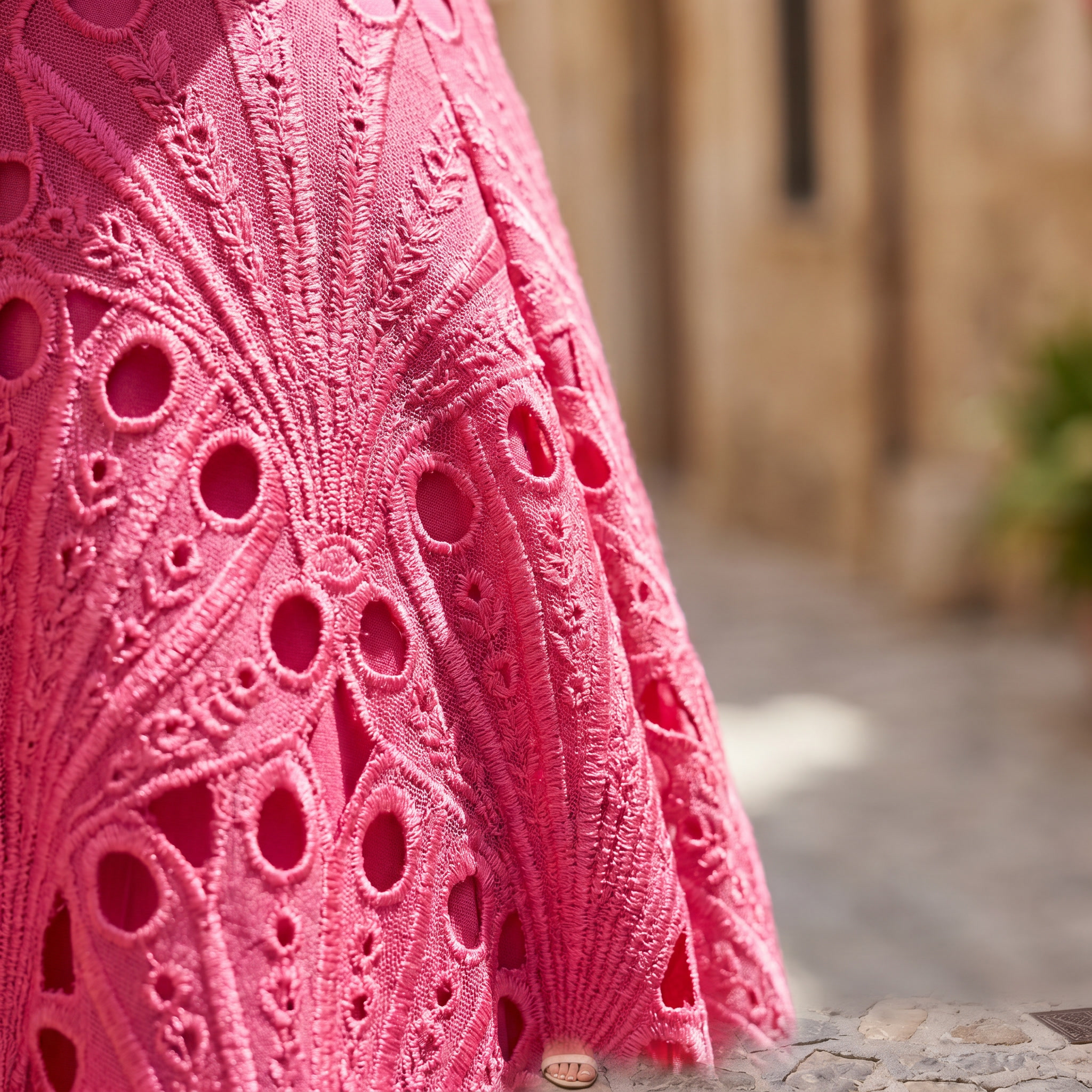 Cynthia - Lace High-Neck Midi Dress