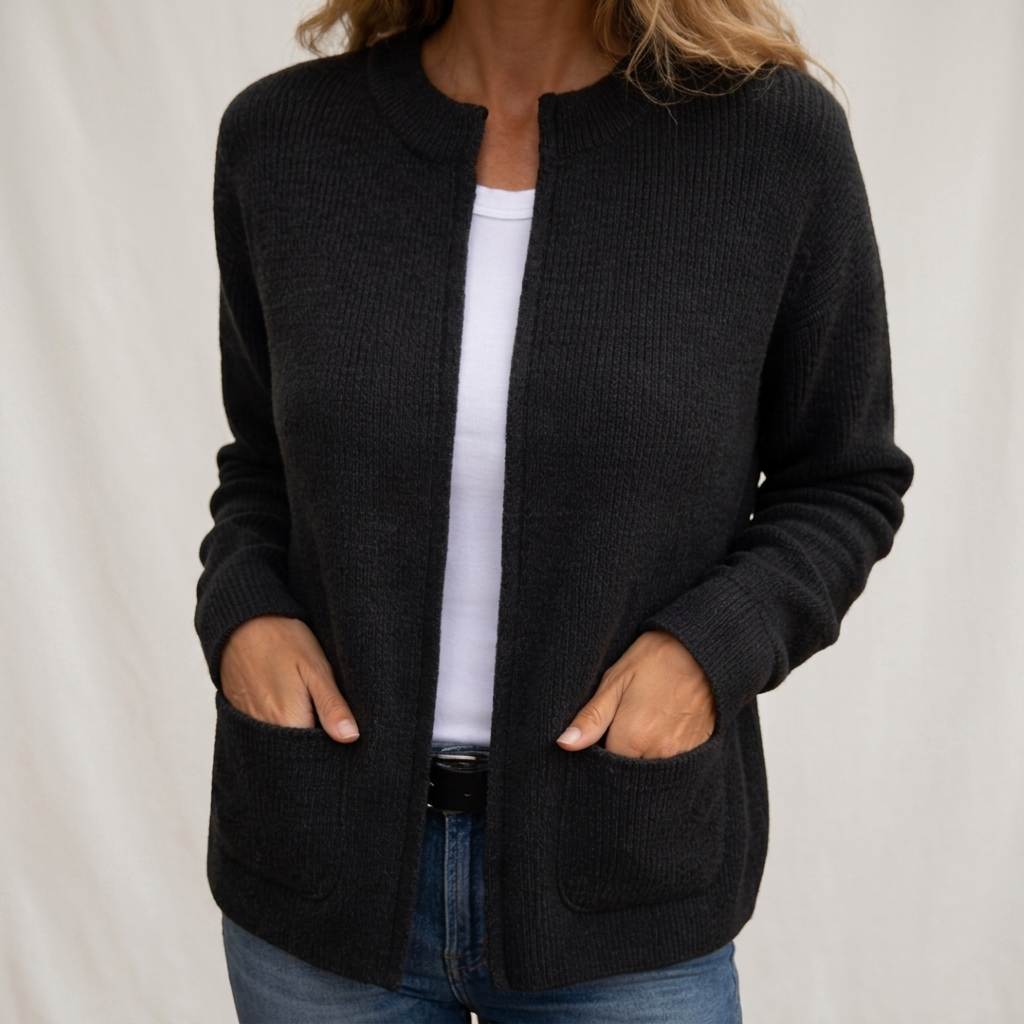 Veda - Warm Knit Zip Cardigan