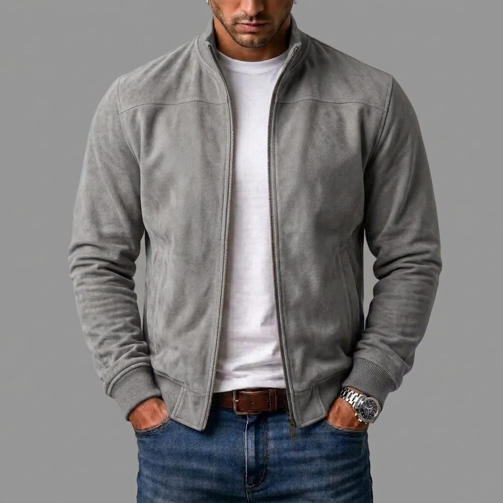 Rhett - Suede Bomber Jacket